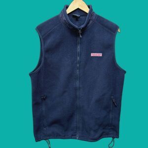 Vineyard Vines Marthas Fleece Vest Men's M Blue Zip Up Mock Neck Casual